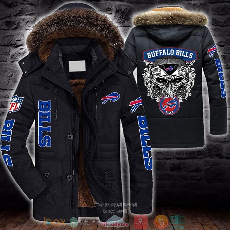 NEW Buffalo Bills Skull 3D Parka Jacket