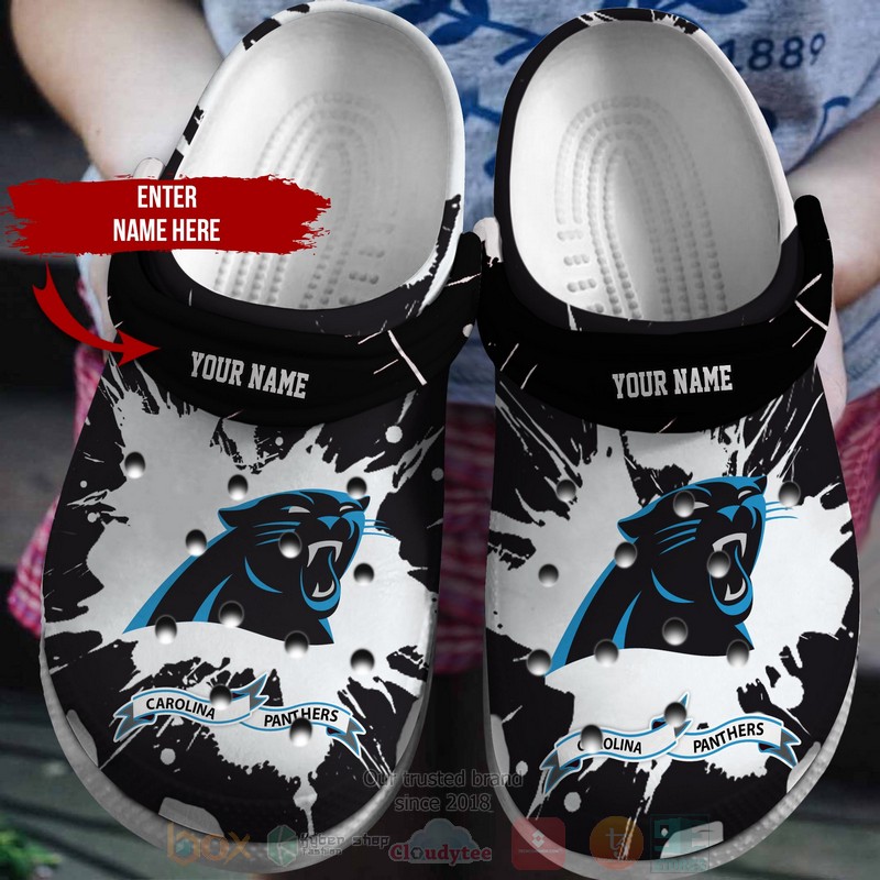 BEST NFL Carolina Panthers Custom Name Crocs Crocband Shoes