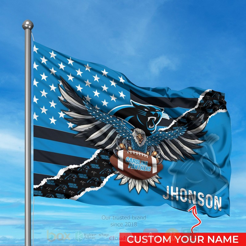 BEST NFL Carolina Panthers Custom Name Luxury Flag word3