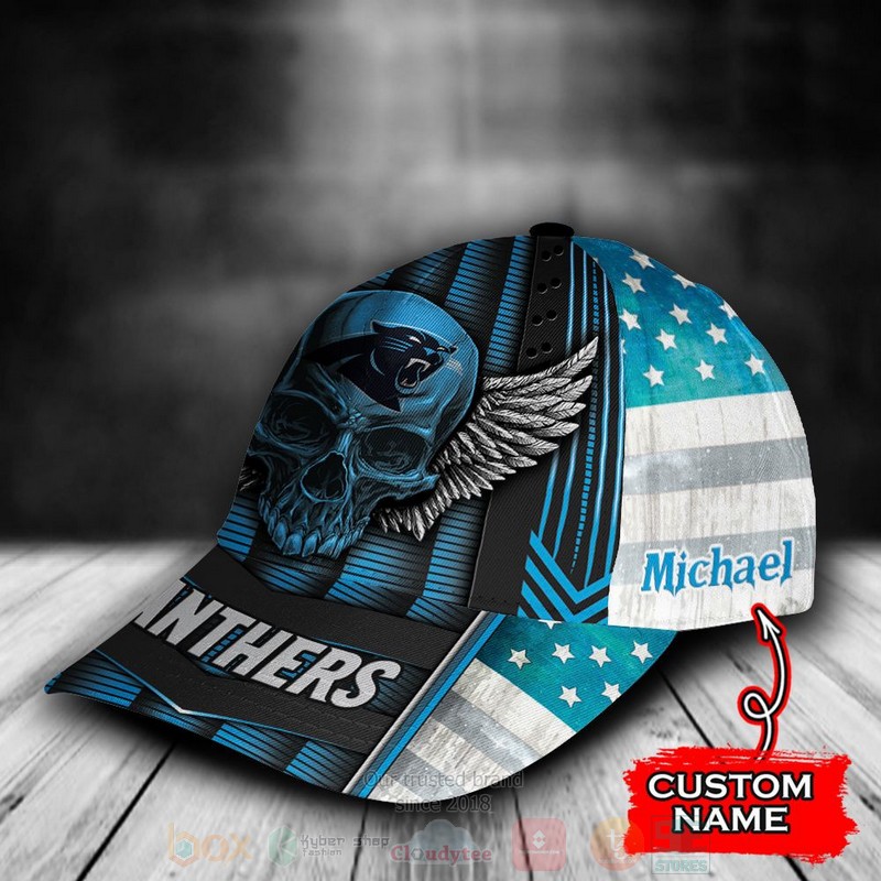 BEST Carolina Panthers Skull NFL Custom Name Blue Cap Hat 2 BEST Carolina Panthers Skull NFL Custom Name Blue Cap Hat word1