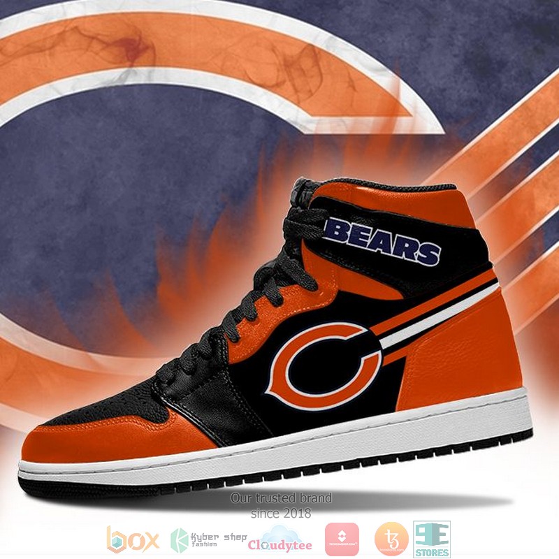 NFL Chicago Bears Black Orange Air Jordan High Top Shoes