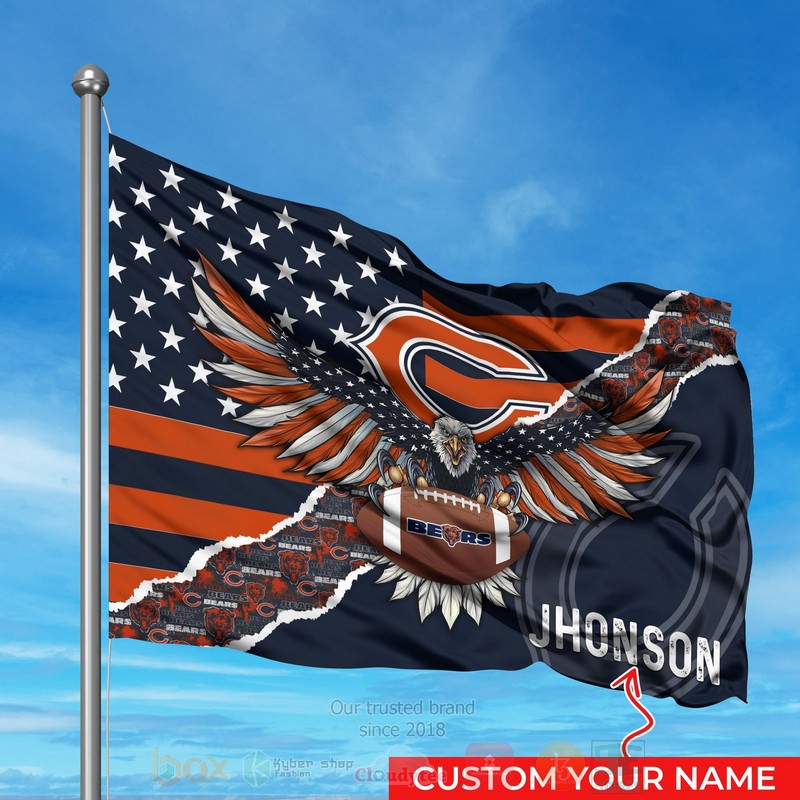 BEST NFL Chicago Bears Custom Name Luxury Flag word1