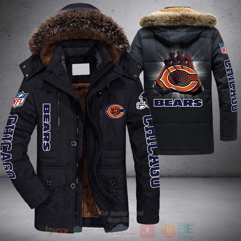 BEST NFL Chicago Bears Gloves Parka Jacket Coat