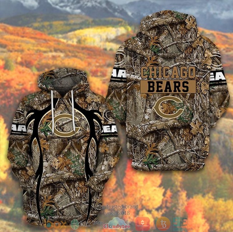 NFL Chicago Bears Green Camo 3d Hoodie 1 NFL Chicago Bears Green Camo 3d Hoodie word3