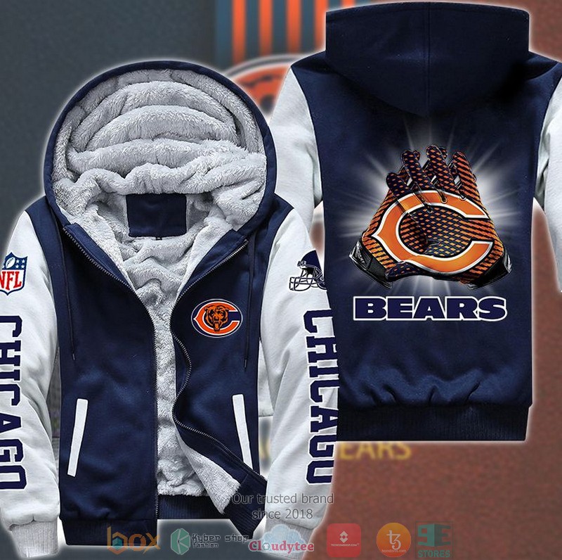 NFL Chicago Bears hand gloves 3d fleece hoodie jacket 3 NFL Chicago Bears hand gloves 3d fleece hoodie jacket word3