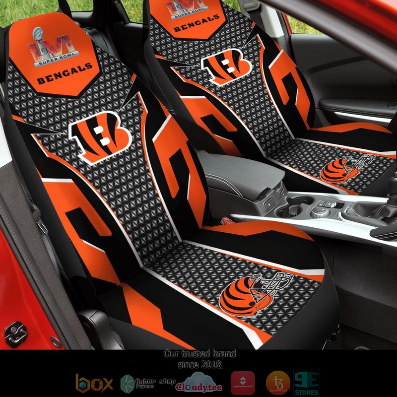 NFL Cincinnati Bengals Super Bowl LVI 2022 orange and black Car Seat Covers