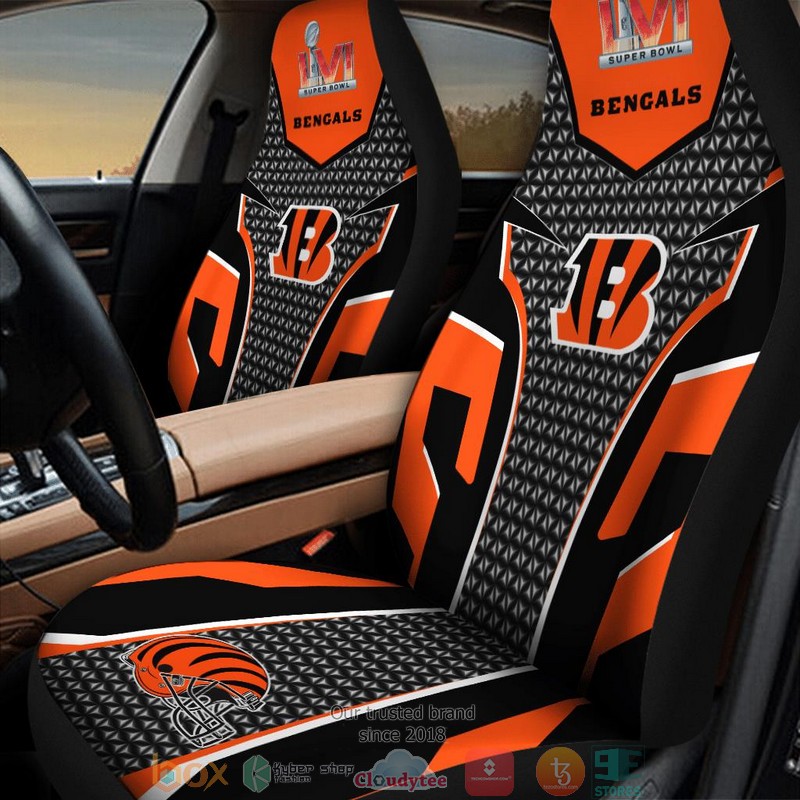 NFL Cincinnati Bengals Super Bowl LVI 2022 orange and black Car Seat Covers 3 NFL Cincinnati Bengals Super Bowl LVI 2022 orange and black Car Seat Covers word3