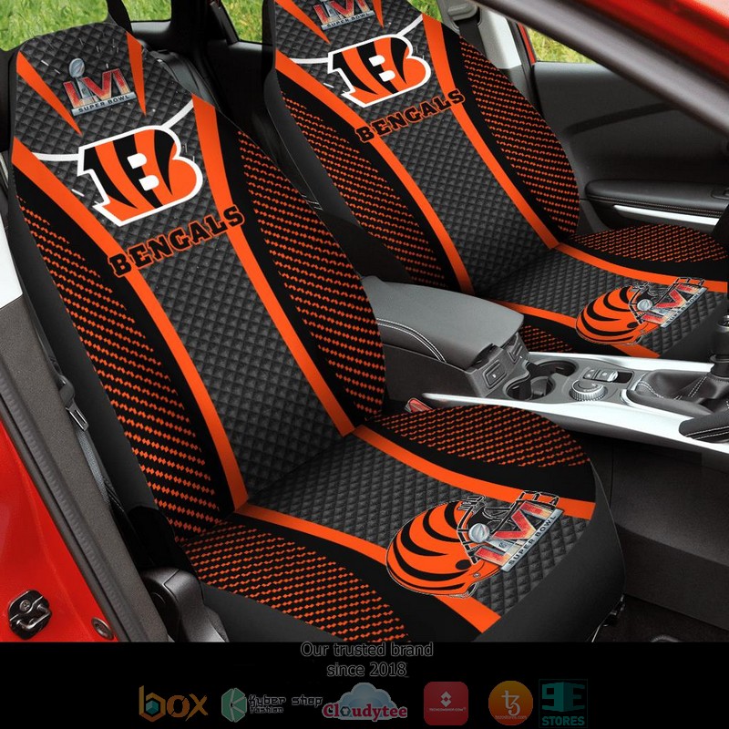NFL Cincinnati Bengals Super Bowl LVI 2022 orange black Car Seat Covers