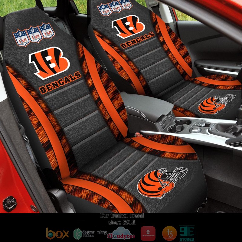 NFL Cincinnati Bengals Super Bowl LVI 2022 orange fur Car Seat Covers