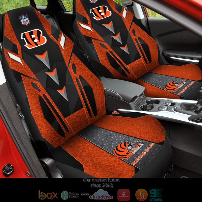 NFL Cincinnati Bengals Super Bowl LVI 2022 orange grey Car Seat Covers