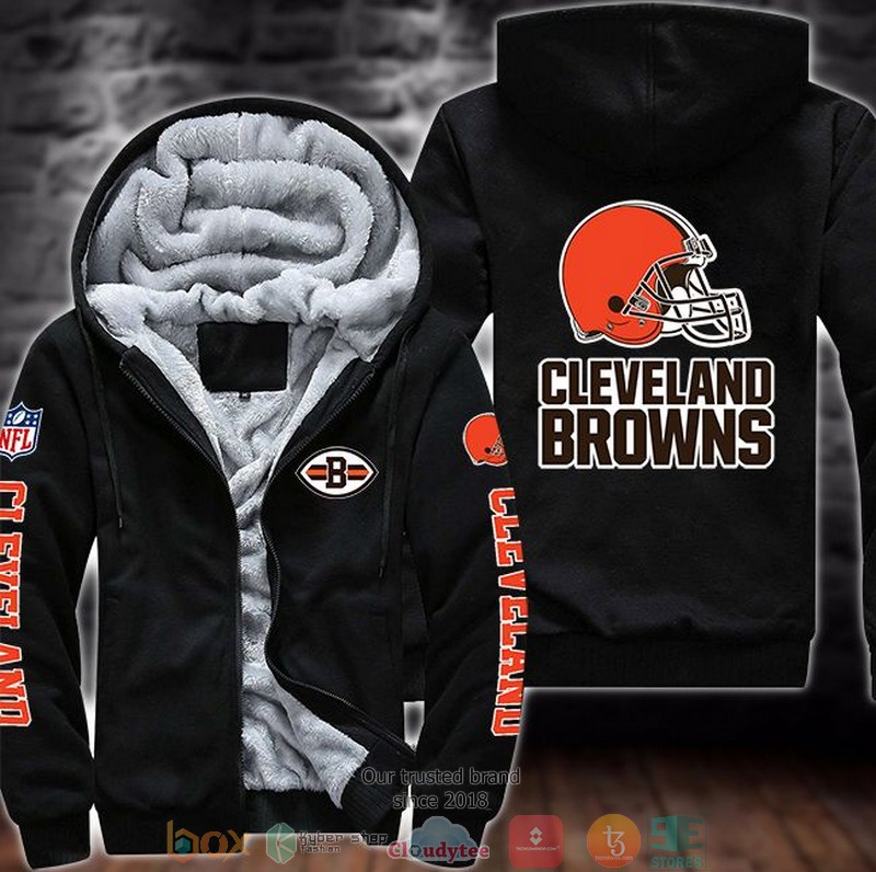 NEW Cleveland Browns 3D Fleece Hoodie word2