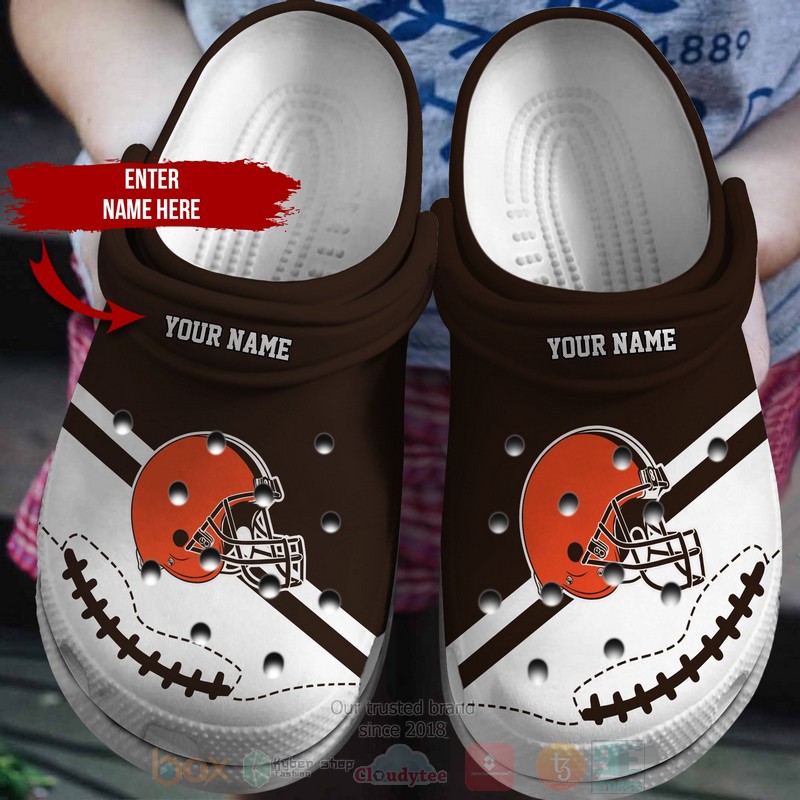 BEST NFL Cleveland Browns Custom Name Crocs Crocband Shoes