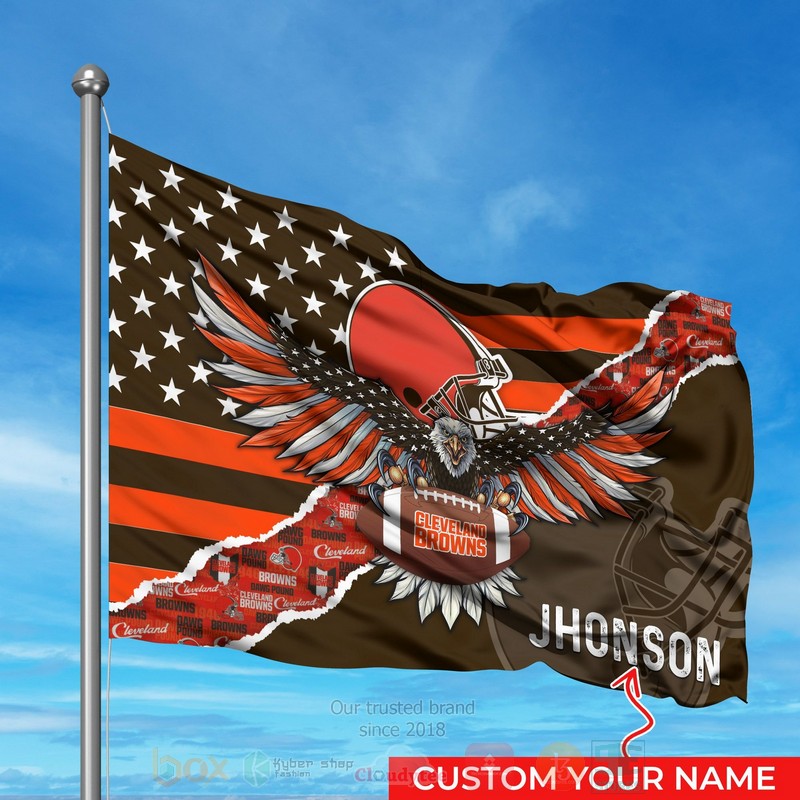 BEST NFL Cleveland Browns Custom Name Luxury Flag word3