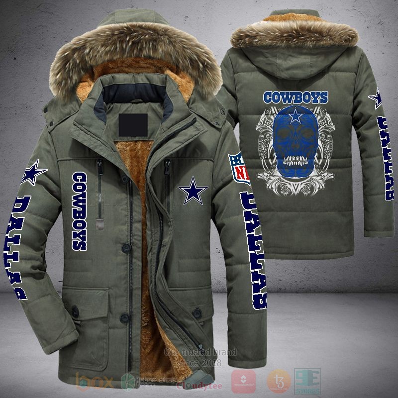 BEST NFL Dallas Cowboys Blue Skull Parka Jacket Coat 3 BEST NFL Dallas Cowboys Blue Skull Parka Jacket Coat word1
