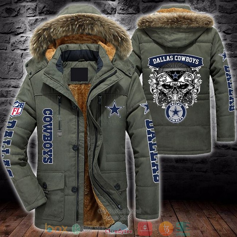 NFL Dallas Cowboys Skull Parka Jacket 3 NFL Dallas Cowboys Skull Parka Jacket word3