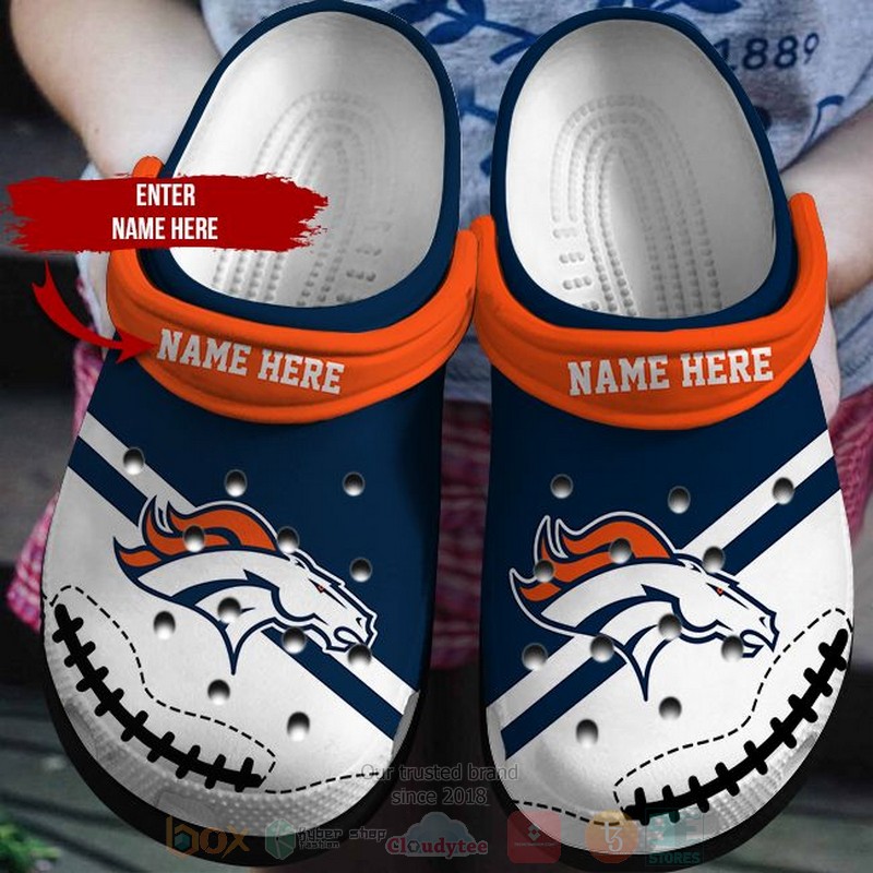 BEST NFL Denver Broncos Custom Name Crocs Crocband Shoes