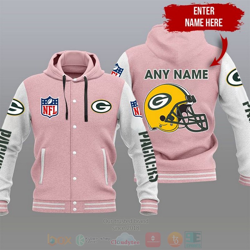 BEST NFL Green Bay Packers Custom Name 3D Varsity Hoodie Jackets word1