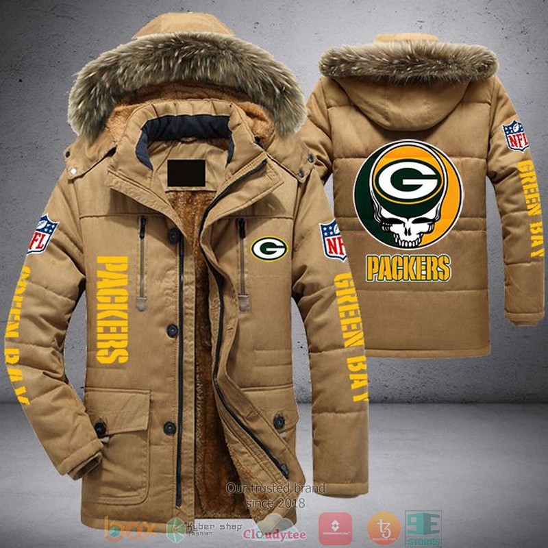 NFL Green Bay Packers Skull logo Parka Jacket 4 NFL Green Bay Packers Skull logo Parka Jacket word1