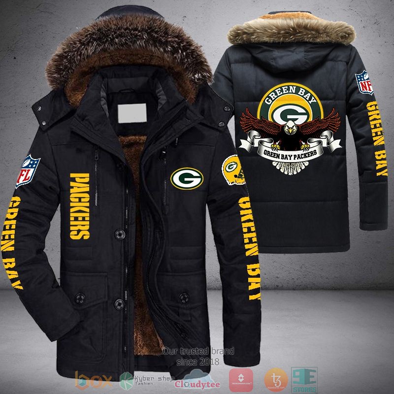 NEW Green Bay Packerss Logo Eagle 3D Parka Jacket