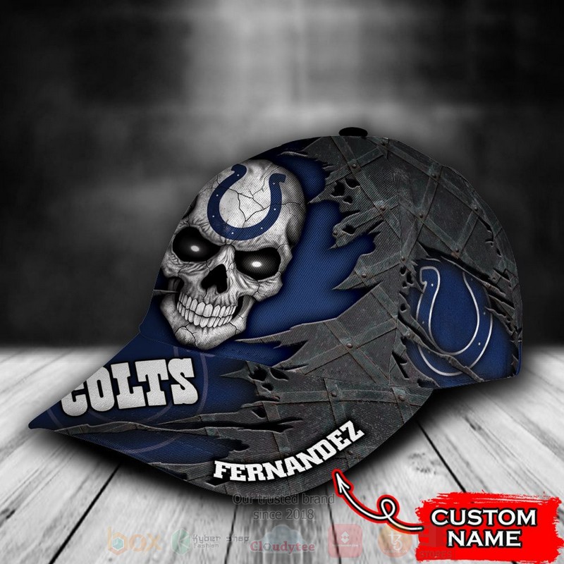 BEST Indianapolis Colts Skull NFL Custom Name Cap Hat 3 BEST Indianapolis Colts Skull NFL Custom Name Cap Hat word3