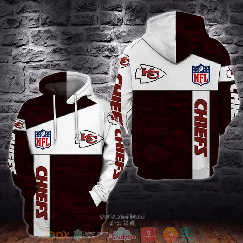 NEW Kansas City Chiefs 3D Hoodie word3