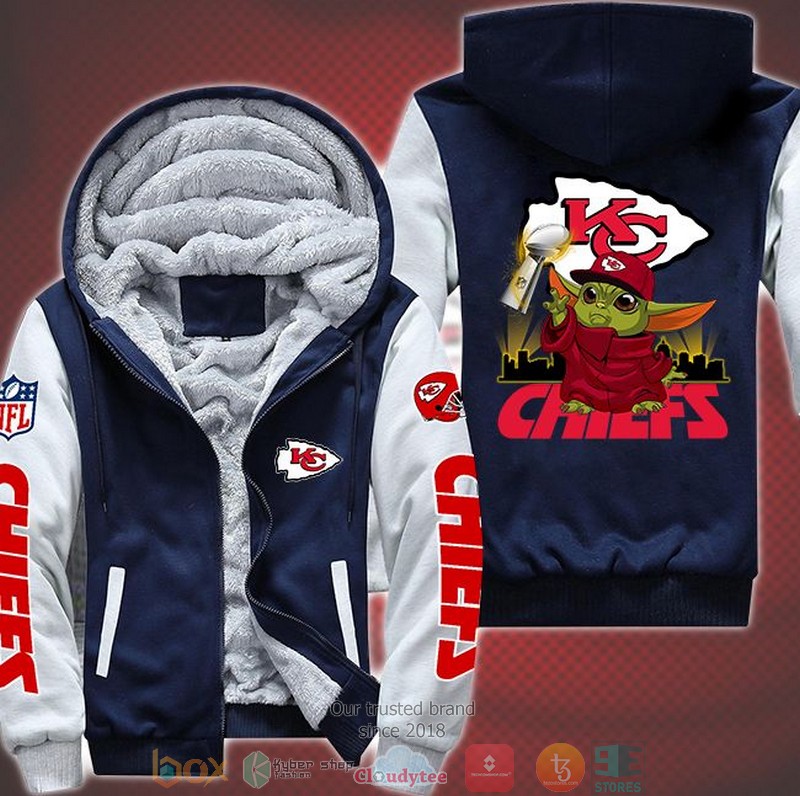 NEW Kansas City Chiefs Baby Yoda LIV 3D Fleece Hoodie 3 NEW Kansas City Chiefs Baby Yoda LIV 3D Fleece Hoodie word2