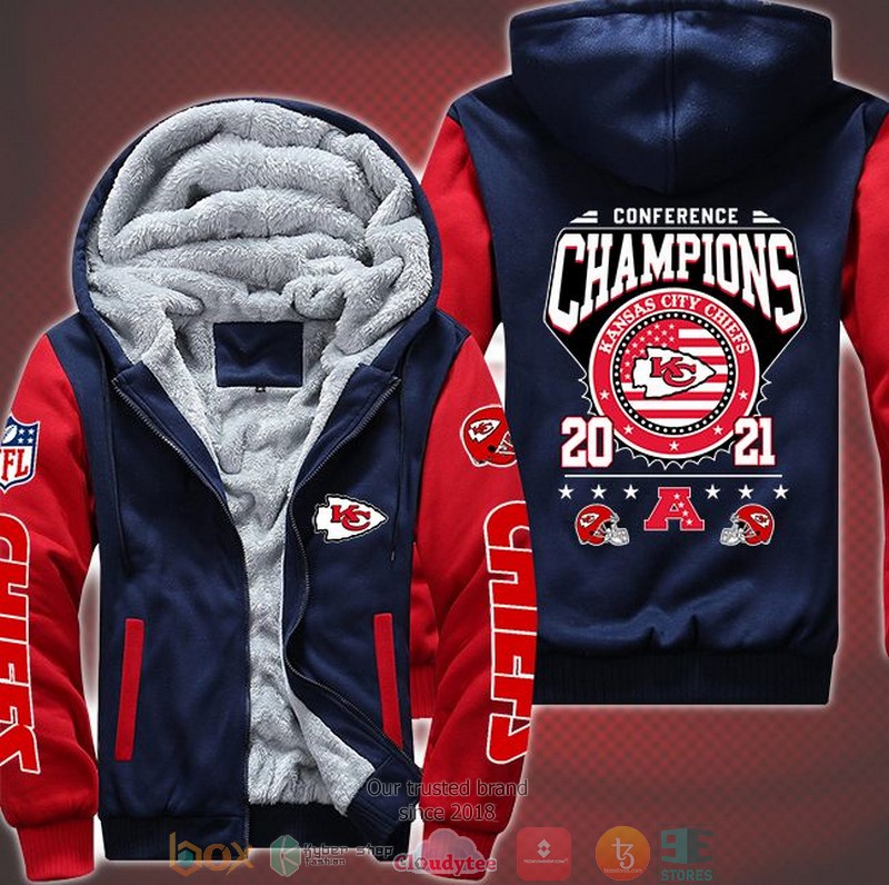 NEW Kansas City Chiefs Conference Champions 2021 3D Fleece Hoodie 4 NEW Kansas City Chiefs Conference Champions 2021 3D Fleece Hoodie word2