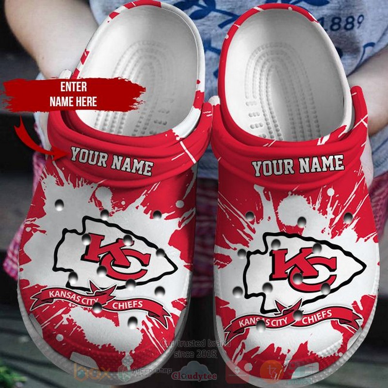 BEST NFL Kansas City Chiefs Custom Name Crocs Crocband Shoes