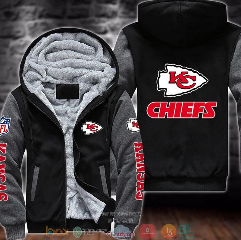 NEW Kansas City Chiefs Logo 3D Fleece Hoodie 9 NEW Kansas City Chiefs Logo 3D Fleece Hoodie word2