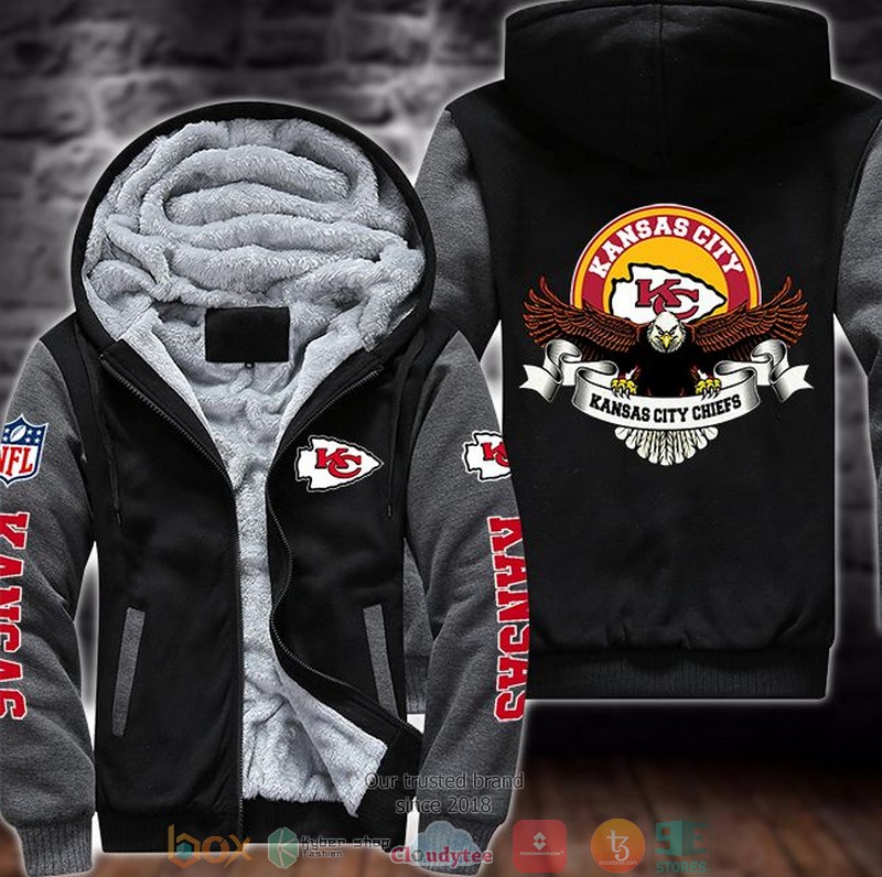 NEW Kansas City Chiefs Logo Eagle 3D Fleece Hoodie 2 NEW Kansas City Chiefs Logo Eagle 3D Fleece Hoodie word3