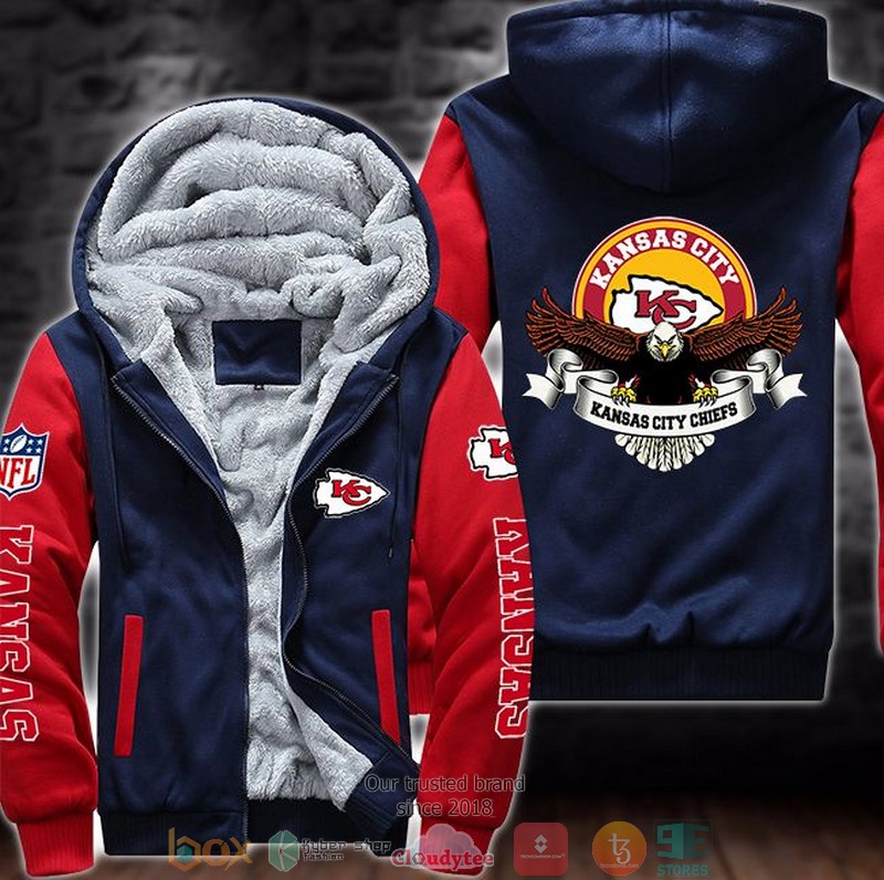 NEW Kansas City Chiefs Logo Eagle 3D Fleece Hoodie 4 NEW Kansas City Chiefs Logo Eagle 3D Fleece Hoodie word3