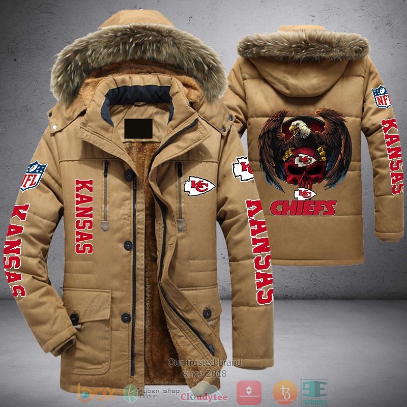 NEW Kansas City Chiefs Logo Eagle Skull 3D Parka Jacket 4 NEW Kansas City Chiefs Logo Eagle Skull 3D Parka Jacket word3