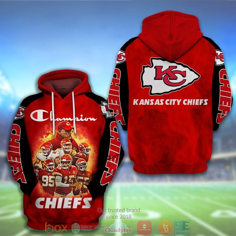 NFL Kansas City Chiefs Super Champions Red 3d hoodie