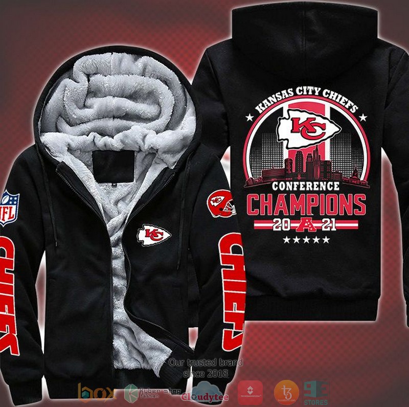 NEW Kansas City Chiefs logo Conference Champions 2021 3D Fleece Hoodie 8 NEW Kansas City Chiefs logo Conference Champions 2021 3D Fleece Hoodie word1