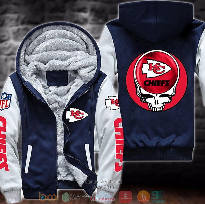 NEW Kansas City Chiefs logo Grateful Dead Skull 3D Fleece Hoodie 3 NEW Kansas City Chiefs logo Grateful Dead Skull 3D Fleece Hoodie word3