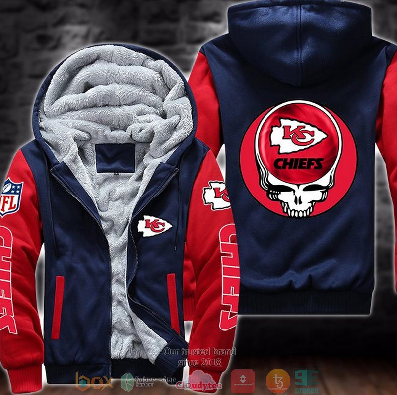 NEW Kansas City Chiefs logo Grateful Dead Skull 3D Fleece Hoodie 4 NEW Kansas City Chiefs logo Grateful Dead Skull 3D Fleece Hoodie word3