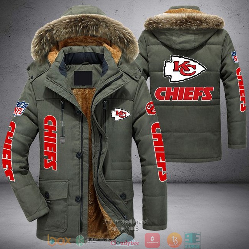 NFL Kansas City Chiefs logo Parka Jacket 3 NFL Kansas City Chiefs logo Parka Jacket word3