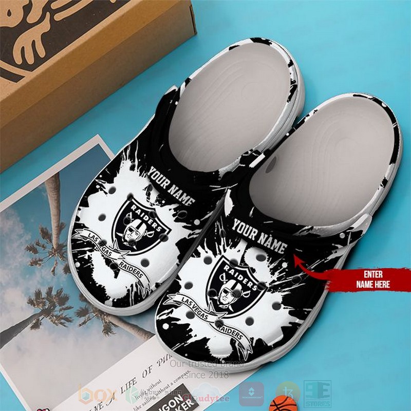 BEST NFL Las Vegas Raiders Custom Name Crocs Crocband Shoes 3 BEST NFL Las Vegas Raiders Custom Name Crocs Crocband Shoes word2