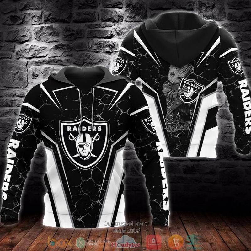 NFL Las Vegas Raiders Groot 3d hoodie 3 NFL Las Vegas Raiders Groot 3d hoodie word3
