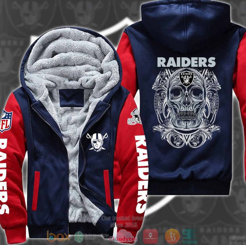 NFL Las Vegas Raiders Skull Face 3d Fleece hoodie jacket 4 NFL Las Vegas Raiders Skull Face 3d Fleece hoodie jacket word2