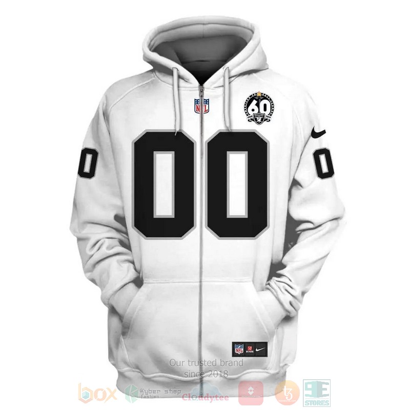 BEST NFL Las Vegas Raiders unveil 60th-anniversary Personalized All Over Print 3D Hoodie, Shirt word3