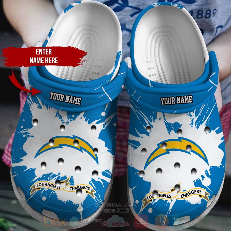 BEST NFL Los Angeles Chargers Custom Name Crocs Crocband Shoes