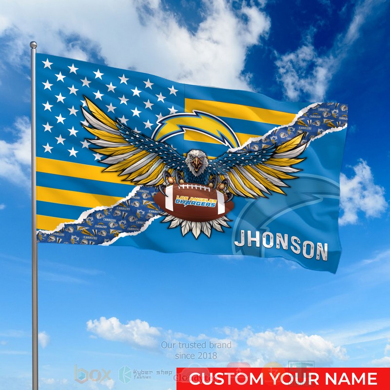 BEST NFL Los Angeles Chargers Custom Name Luxury Flag 2 BEST NFL Los Angeles Chargers Custom Name Luxury Flag word3