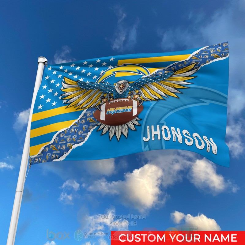 BEST NFL Los Angeles Chargers Custom Name Luxury Flag 3 BEST NFL Los Angeles Chargers Custom Name Luxury Flag word3