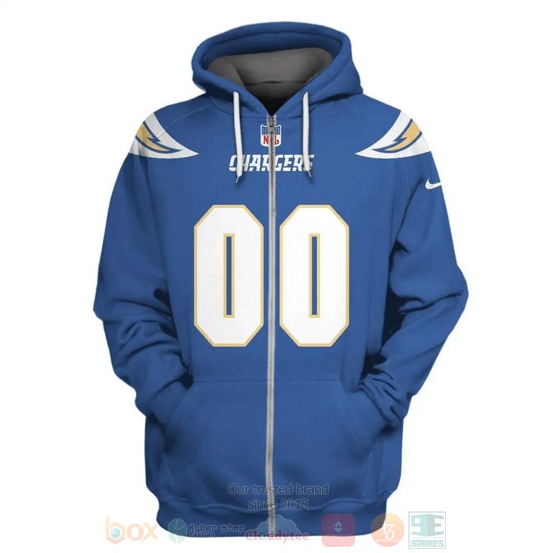 BEST NFL Los Angeles Chargers Personalized All Over Print 3D Hoodie, Shirt word2