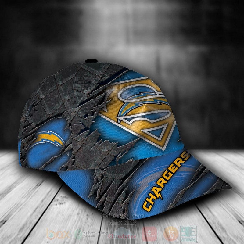 BEST Los Angeles Chargers Superman NFL Custom Name Cap Hat 2 BEST Los Angeles Chargers Superman NFL Custom Name Cap Hat word2