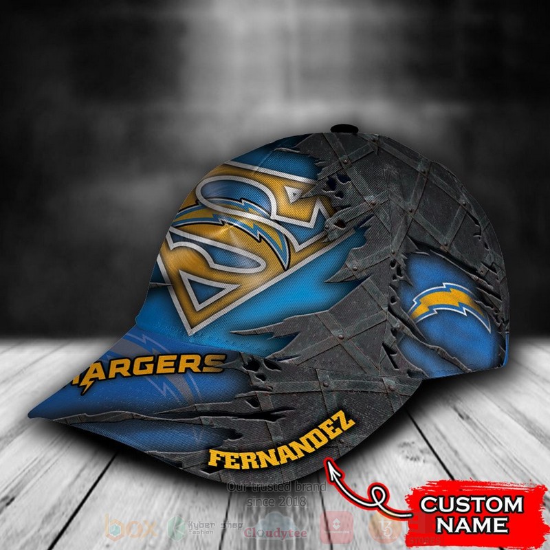 BEST Los Angeles Chargers Superman NFL Custom Name Cap Hat 3 BEST Los Angeles Chargers Superman NFL Custom Name Cap Hat word2
