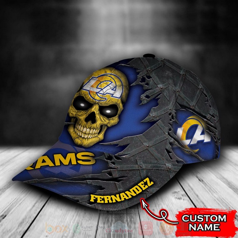 BEST Los Angeles Rams Skull NFL Custom Name Cap Hat 3 BEST Los Angeles Rams Skull NFL Custom Name Cap Hat word2