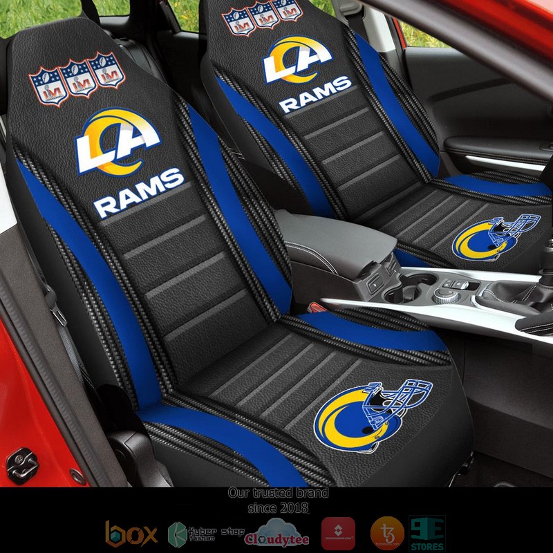 NFL Los Angeles Rams Super Bowl LVI 2022 Black Car Seat Covers