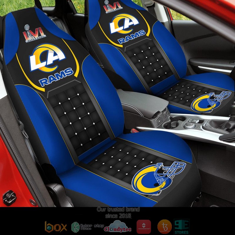NFL Los Angeles Rams Super Bowl LVI 2022 Black Navy Car Seat Covers